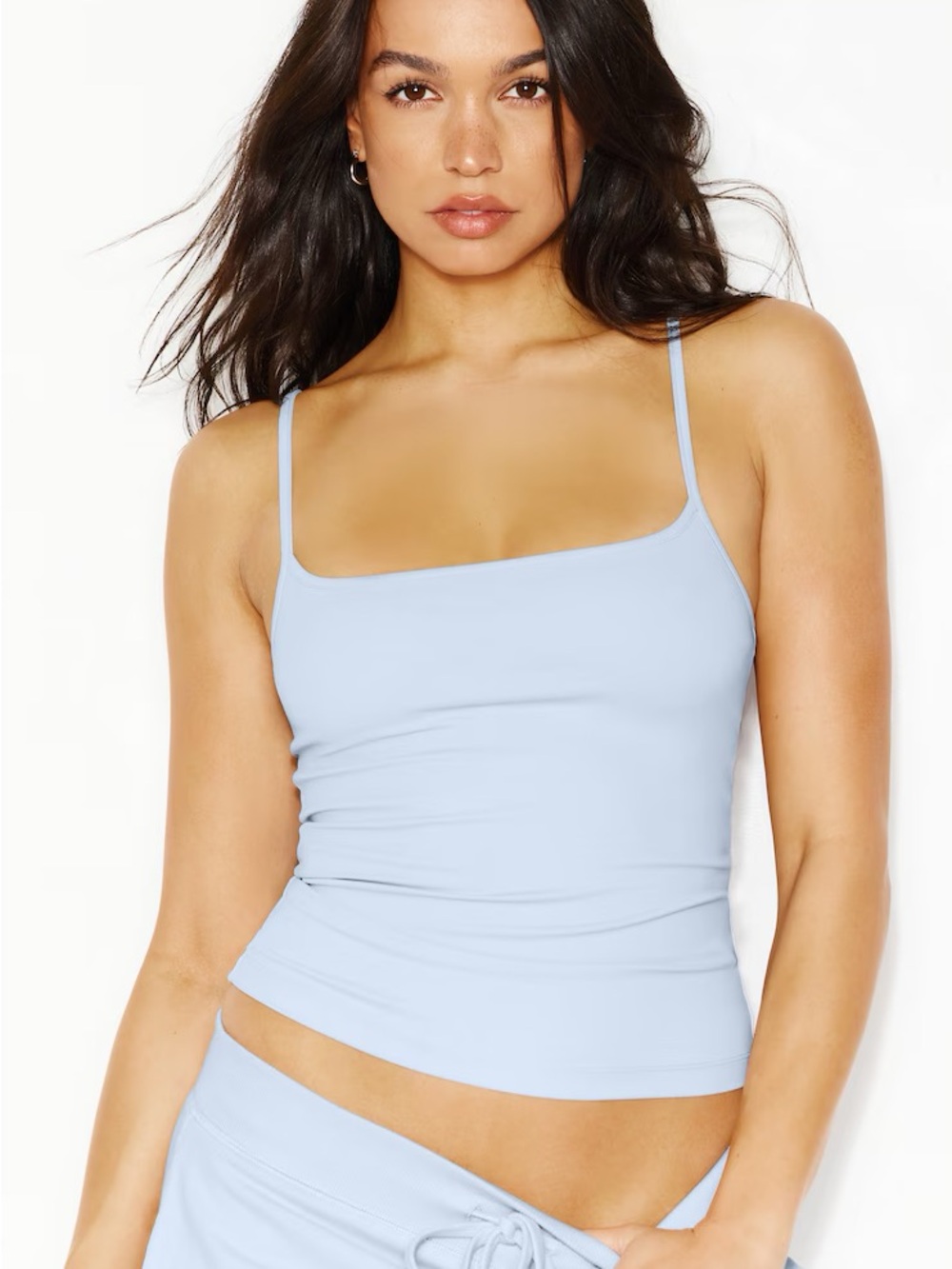 Garage Baby Blue Slim Fit Cami Tank Sleek Scoop (Blue Flirt)